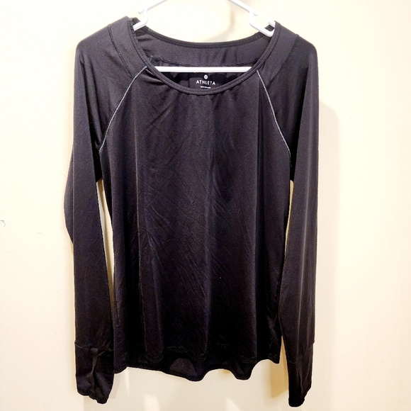 ATHLETA Women's Long Sleeves Athletic atop with Thumbs hole size L - Picture 1 of 12